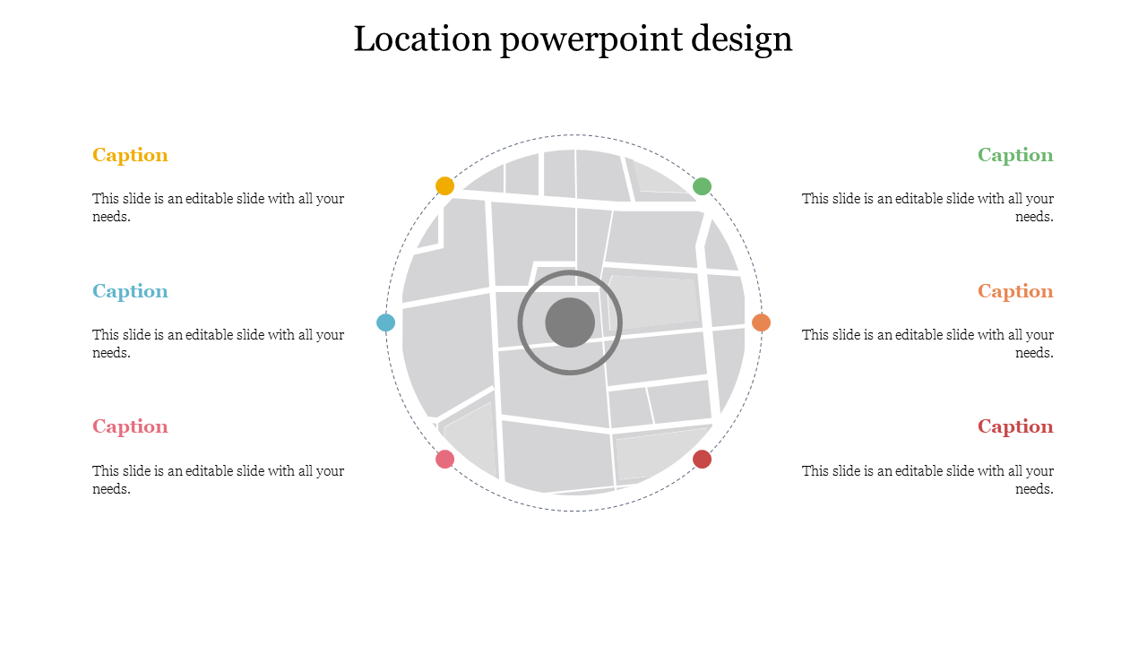 Engaging Location PowerPoint Design Template-Six Node